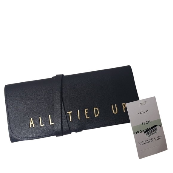 ☀ All Tied Up Black Tech Organizer Sz OS - Picture 3 of 6